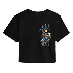 Women's - Marvel - Wolverine Slash Cropped Graphic T-Shirt - 1 of 4