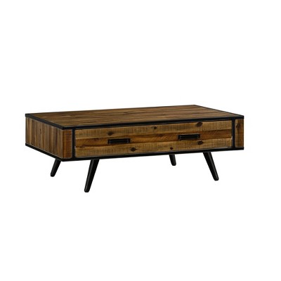 Cusco Rustic Acacia Coffee Table with Drawer Brown - Armen Living