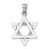 Black Bow Jewelry 14k White Gold Star of David Pendant, 14mm - 4 of 4