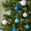 Juvale 35-Piece Mini Christmas Ornaments - Shatterproof Blue & Silver Christmas Ornaments, 1.5 Inch Christmas Balls - 2 of 4