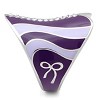 Slickblue Women's Purple Striped Heart Ring, Wave Design with Synthetic Crystals, Polished Stainless Steel, Sizes 5–10 - 4 of 4