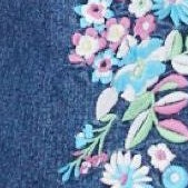medium stonewash floral embroidery