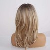 Jessie's Wig 14 Inch Straight With Curtain Bangs Wig Synthetic Wig Ombre Blonde 1 Pc/Pack Blonde 26‘’ - 2 of 4