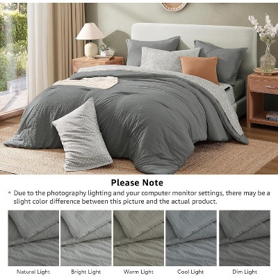 Der Rose BALHAM TRADE-Queen Comforter Set 7 Pieces Prewashed Bed in a Bag with Sheets Pillowcases Shams Ltalian Plum-7Piece-Queen 90”X90'' — фото 8