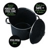 Granite Ware 15 Qt Heavy Gauge Stock Pot With Lid. (Speckled Black) Enamelware. Stainless Steel. Suitable for Cooktops, Oven To Table - 3 of 4