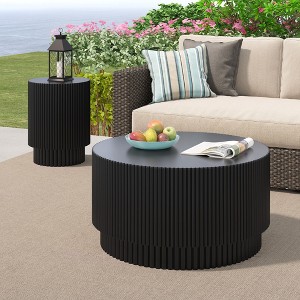 CAVINAS Coffee Tables for Living Room Barrel Coffee Table Minimalist Center Table Suitable for Apartment Office, Bedroom or Garden Sofa - 1 of 4