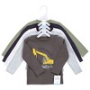 Hudson Baby Infant and Toddler Boy Long Sleeve T-Shirts, Construction Dino - 2 of 4