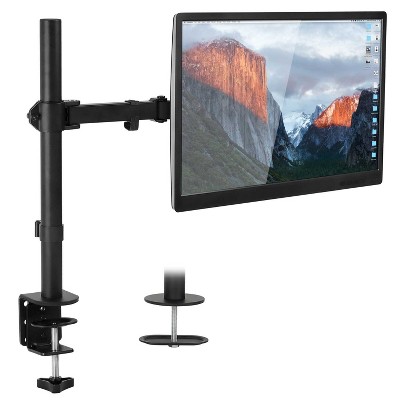 Black Adjustable Single Monitor Arm Desk Mount