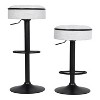 CAVINAS 28"-36.2"Upholstered Counter Height Barstool,Set of 2,Swivel Bar Stools with Adjustable Seat Height,360°Storage Stools,Linen - 2 of 4