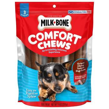 Milk-Bone Comfort Chews Beef Flavor Dog Treat - Small/Medium - 7.4oz/3ct