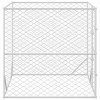 Outdoor Dog Kennel Silver Galvanized steel 6.6 x 6.6 x 8.2 ft vidaXL - 4 of 4