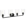 Elegant Lighting Mayson 4 light Black and Clear Bath Sconce - 3 of 4