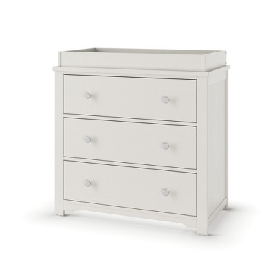 Child Craft Harmony 3 Drawer Dresser with Removable Changing Table Topper, Ample Storage, Anti-Tip Kit Included to Prevent Tipping, Baby Safe Finish