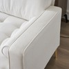 Karl Home |85.8 in. W Square Arm Corduroy 3-Seat U-shaped Tufed Sofa in Beige with Ottoman - 4 of 4