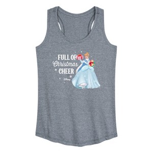 Women's - Disney - Full Of Christmas Cheer Cinderella Graphic Racerback Tank - 1 of 4