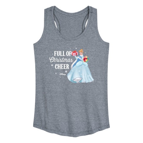 Women's - Disney - Full Of Christmas Cheer Cinderella Graphic Racerback Tank - image 1 of 4