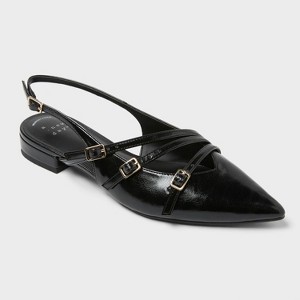 Women's Twiggy Multi Buckle Mini Heel Flats with Memory Foam Insole - A New Day™ - 1 of 4