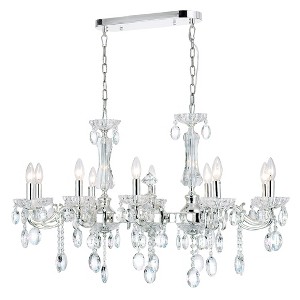 CWI Lighting Flawless 10 Light Up Chandelier With Chrome Finish - 1 of 4