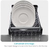 Home Zone Living Collapsible Dish Drying Rack with Angled Drain and Utensil Caddy, Small - 3 of 4