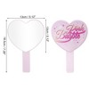 Unique Bargains Heart Shape Cosmetic Mirror Pink 1 Pc - 2 of 3