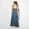 Women's Cascade Maxi High Low Dress - Wild Fable™ Navy Blue Floral - 3 of 3