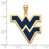 Black Bow Jewelry 14k Yellow Gold Plated Sterling Silver West Virginia Mountaineers NCAA Extra Large Pendant - 2 of 3