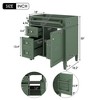 TUYOHW Bathroom Vanity without Top Sink, Modern Bathroom Storage Cabinet with 2 Drawers and a Tip-out Drawer - 3 of 4