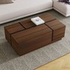 JUJABU 47.2" Rectangular Sliding Top Coffee Table with Drawers and Hidden Storage for Living Room - 3 of 4