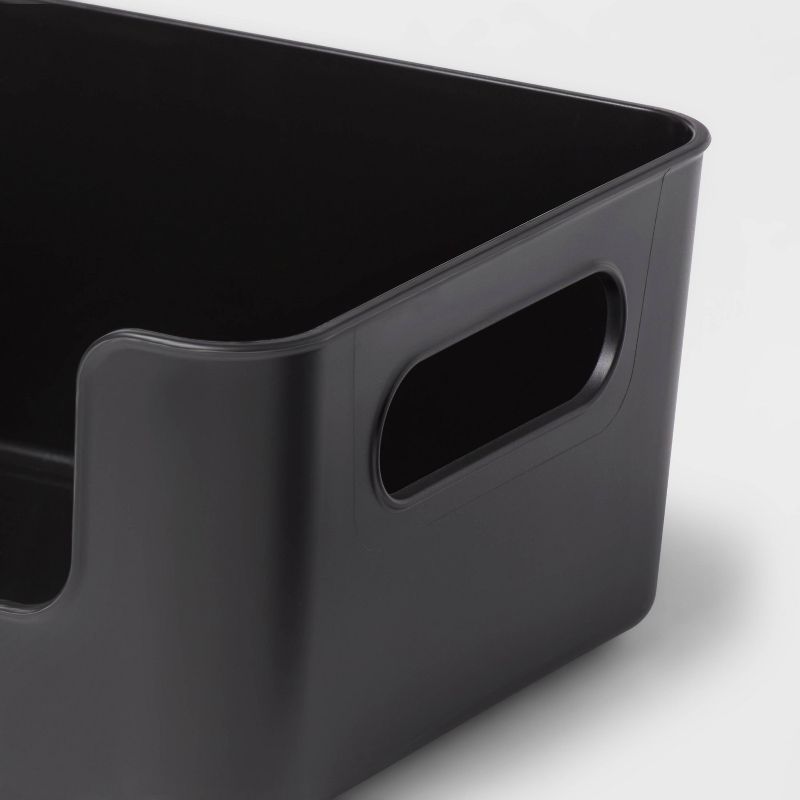 Small Plastic Open Face Pantry Bin Black - Brightroom&#8482;, 5 of 6
