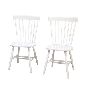 Set of 2 Venice High Back Contemporary Windsor Dining Chairs - Buylateral - 1 of 4