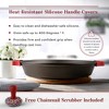 Cuisinel Cast Iron Skillet + Chainmail Scrubber - 15"-Inch Pre-Seasoned Dual Handle Braiser Frying Pan + Silicone Handle Covers. - 4 of 4