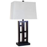 Liam Traditional Poly Resin and Metal Table Lamp with Shade Off White - StyleCraft