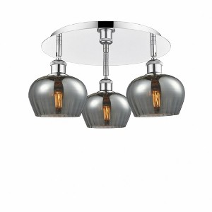 Fenton - 3 Light Flush Mount In Art Deco Style-8 Inches Tall and 18.25 Inches Wide - 1 of 1