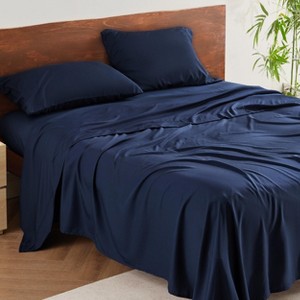 3-4 Pcs Cooling Sheet Set Bamboo Rayon Blend, Breathable & Silky, Deep Pockets for Hot Sleepers - 1 of 4