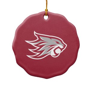 California State University Chico Primary Logo Porcelain Scalloped Holiday Christmas Tree Ornament - 1 of 4