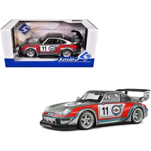 2020 RWB Bodykit #11 "Martini-Kamiwaza Racing" Silver Metallic with Graphics 1/18 Die Cast Model Car by Solido - 1 of 4