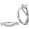Pompeii3 5/8ct Diamond Engagement Wedding Ring Set 14K White Gold - 2 of 4