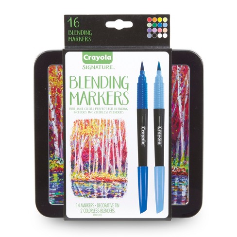 Crayola Brush & Detail Dual Tip Markers, Kids At Home Activities, 32  Colors, 16 Count