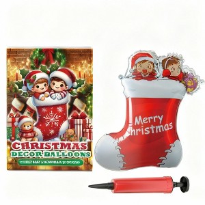 AEELLEEA Christmas Balloons Balloon Standing Santa Claus Reindeer Christmas Tree Event Atmosphere Decoration - 1 of 4