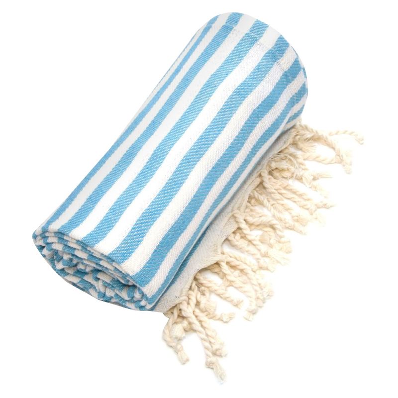 Fun in the Sun Pestemal Beach Towel Turquoise - Linum Home Textiles, 3 of 6