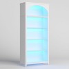 Vlrska 5-Tier Arch Wood Bookcase with Motion LED Lights – Rustic Farmhouse Display for Home, Office, or Library. - 4 of 4