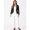 INSPIRE CHIC Women's Business Casual Open Front Fully Lined Crop Suit Jacket - 4 of 4