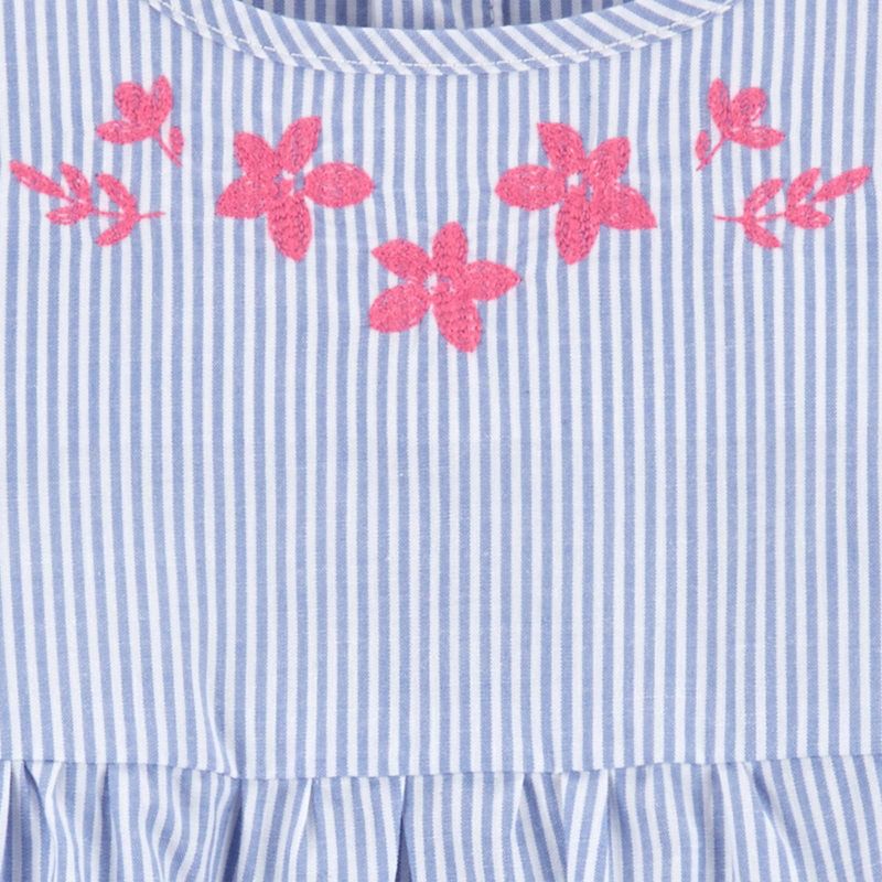 Carter's Just One You® Baby Girls' Striped Romper - Blue/Pink, 3 of 5