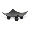 Cheung's Clyne Curved Black Wood Trays on Wood Orbs - Small - 4 of 4