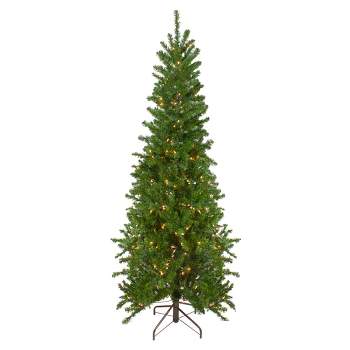 Northlight 6.5' Pre-Lit Canadian Pine Artificial Pencil Christmas Tree - Clear Lights