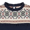 Hope & Henry Girls' Organic Ruffle Collar Fair Isle Yoke Sweater Dress, Scottish Snowflake, 6 - 4 of 4