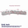 8 Seater Folding Sofa Bed for Living Room or Bedroom, Convertible Sofa with Cushions and Storage Pockets, Corduroy Fabric Sofa-Coolbibila - 4 of 4