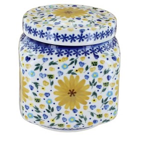 Blue Rose Polish Pottery 31B WR Unikat Medium Canister - 1 of 1