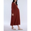 Women's Long Sleeve Empire Waist Maxi Dress | Motherhood Maternity - 3 of 4