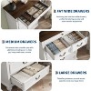 Farmhouse Tall Dresser with 7 Drawers, Retro Jewelry Box, Wooden Jewelry Organizer, Multi Drawer Jewelry Box, for Bedroom, Living Room, White - 4 of 4